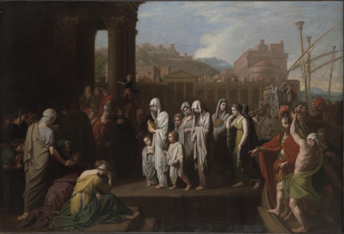 Benjamin West Agrippina Landing at Brundisium with the Ashes of Germanicus Germany oil painting art